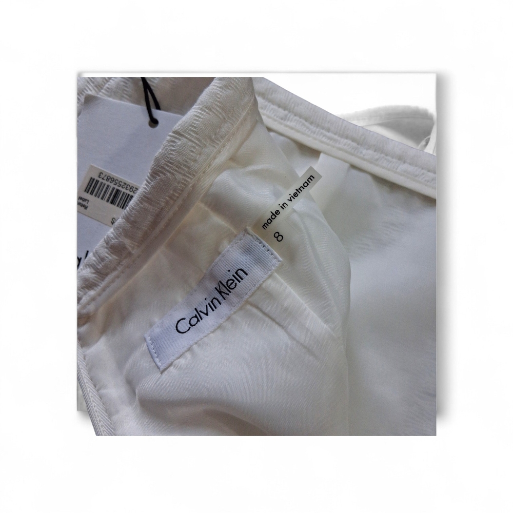 🆕️ Calvin Klein Suits Cream Pencil Skirt Womens Size 8 - Picture 7 of 11